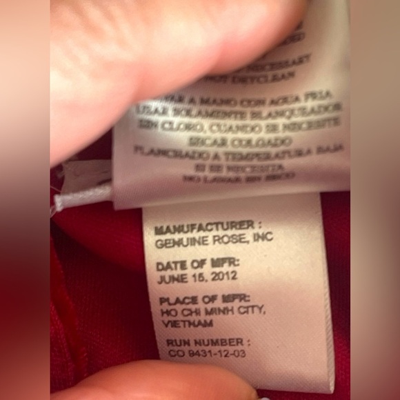 Jona Michelle Christmas Red Velvet Faux Fur Trim Dress Sparkly Toddler Girl 18M - Picture 6 of 8